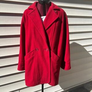 Women's vintage L.L Bean Red Double-Breasted Coat